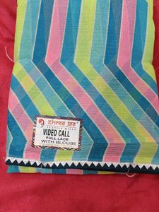 Striped saree with blouse