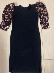 Floral Sleeve Bodycon Dress