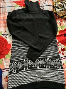 High neck women sweater