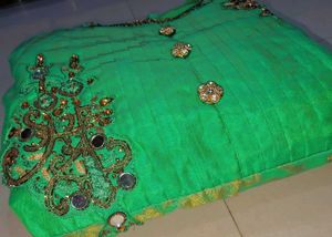 Girl&#39;s Green Ethnic Dress