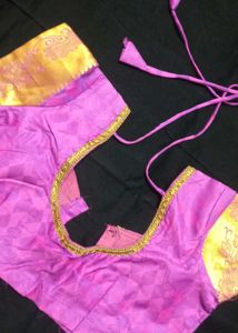 Purple and Pink Stitched Blouse