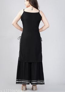 Black Kurta Palazzo Set