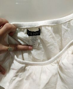 off shoulder white top