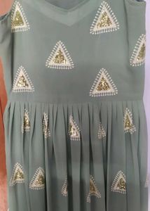 Sage Green Triangle Sequin Tank