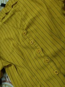 Striped Mustard Top