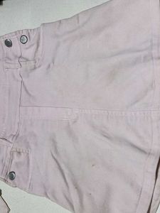 Pink Denim Overall Dress