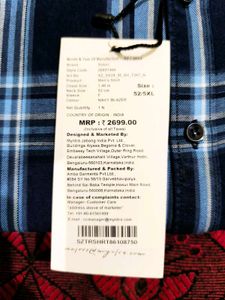 Blue Plaid Button-Down Shirt