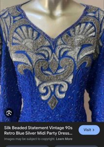 Blue Embellished Dress