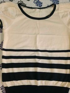 Striped T-Shirt with Puff Sleeves
