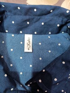 Navy Blue Polka Dots Dress