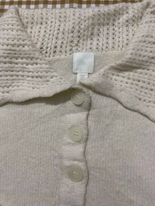 H&amp;M Women Cream Cardigan
