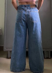 Wide Leg Ripped Jeans