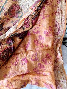 Tussar Three Piece Suit Pure Georgette Dupatta