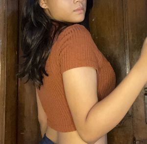 Brown Crop Top