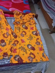 Skirt Plazzo  With Kurti Bell Sleeves