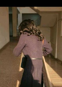 Stylish Black Knit Dress without Belt