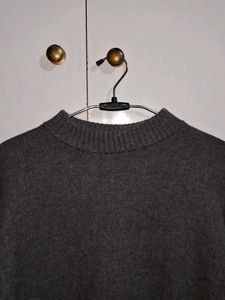 Grey Sweater With Side Slits