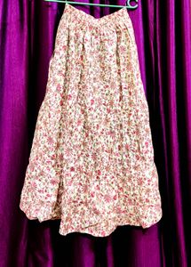 Women Midi Length Floral Skirt