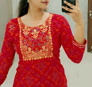 Beautiful Kurti ....Red ♥️♥️♥️
