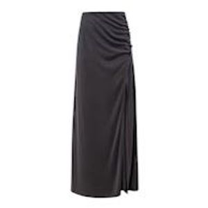 Black Ruched Maxi Skirt