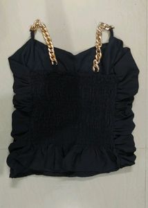 Zara Crop Top with Luxe Gold Straps