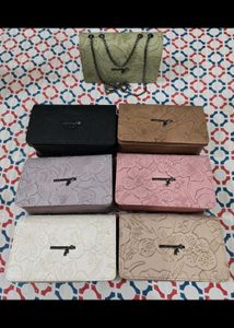Floral Embossed Shoulder Bags