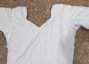White A-line Kurti