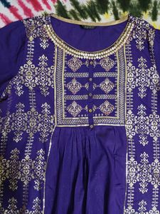 Aurelia Purple Printed Kurta
