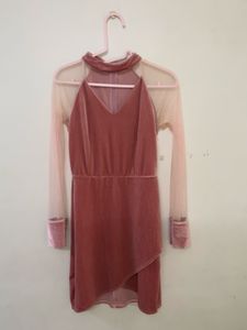 Pink Slit Dress
