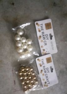 Golden Beads And Pearls