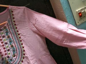 BrandNew Embroidery Pink Anarkali Kurti