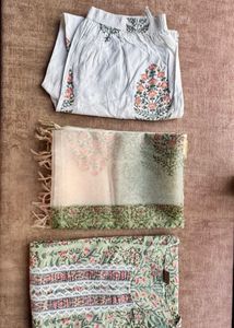 Floral Cotton Salwar Kameez With Dupatta