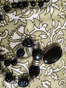 Black Tourmaline Beaded Necklace