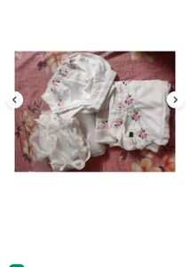 White Lace Work Pakistani Suit