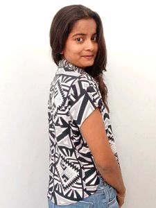 Patterned Button-Up Shirt