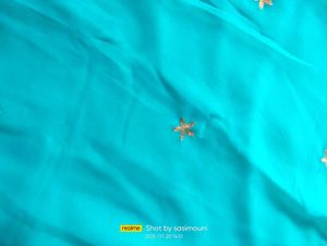 Cyan,Blue Colour Combination Saree