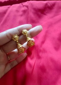 Gold Jhumka Earrings