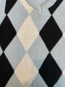 argyle knit sweater vest