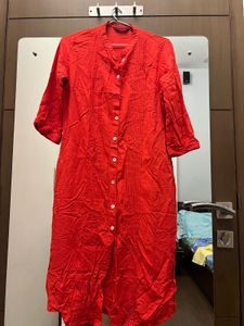 Red Plain Kurta