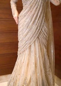 NEW READY TO WEAR SAREE WITH LONG SLEEVE BLOUSE