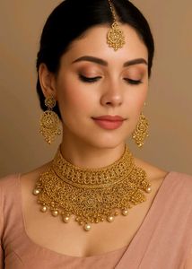 Heavy Nacklace Royal Bridal Jewelry Set