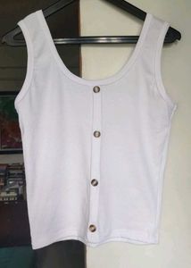 White Button Tank Top, Never Worn