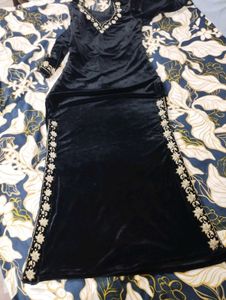 Zardozi Work Velvet Kurta