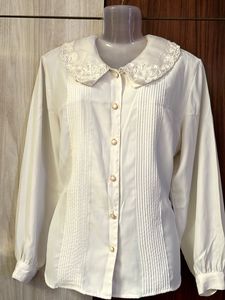 Vintage Embroidered With Pearl Buttons Shirt❤️