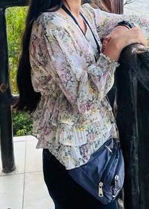 Savana Floral Ruffle Blouse