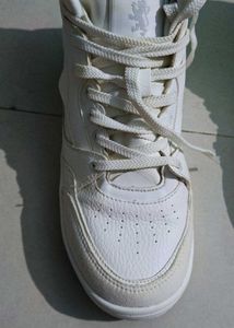 Vintage White High-Top Sneakers