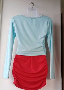 Cute Light Blue Crop Top