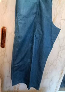 Women Culottes Mid Blue