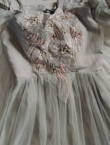 Elegant Grey Tulle Dress❤️🎀🦄