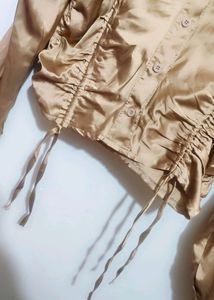 Tan Golden Crop Top For Girl Or Woman 34 Bust